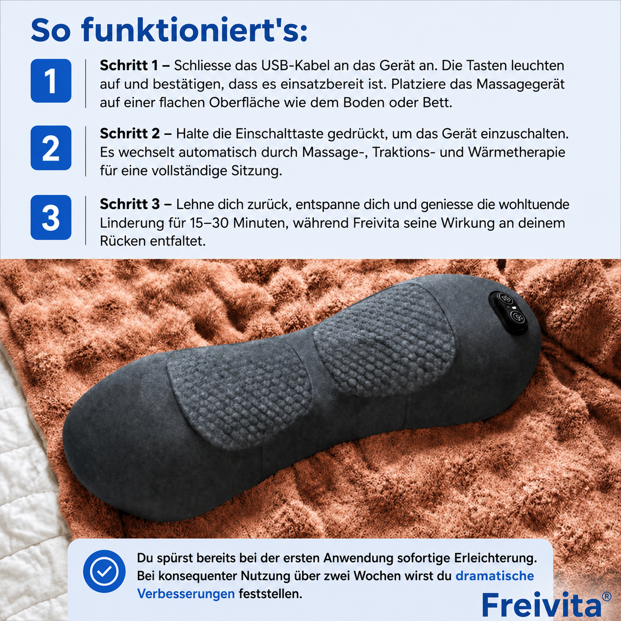 Freivita 3-Zonen-Tiefenmassagegerät